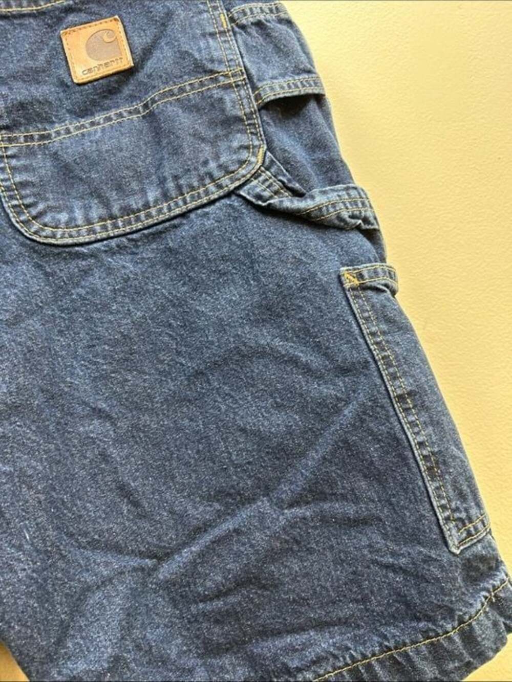 Carhartt Men's Dark Blue Denim Carpenter Shorts - Picture 7 of 7
